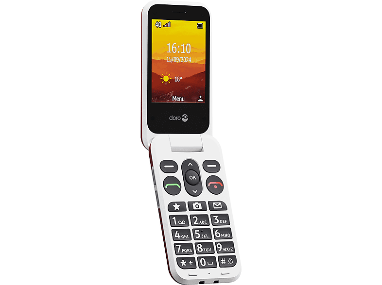 DORO Leva L30 Mobiltelefon, Rot/Weiß