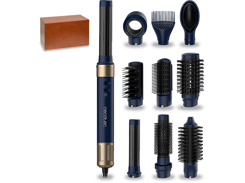 Moldeador - Cecotec Bamba CeramicCare 10in1 AirGlam Blue