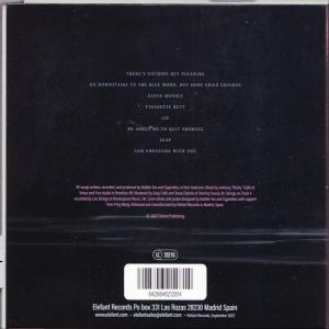 Rückseite eines CD-Covers mit Titelliste und Copyright-Informationen auf Schwarz.