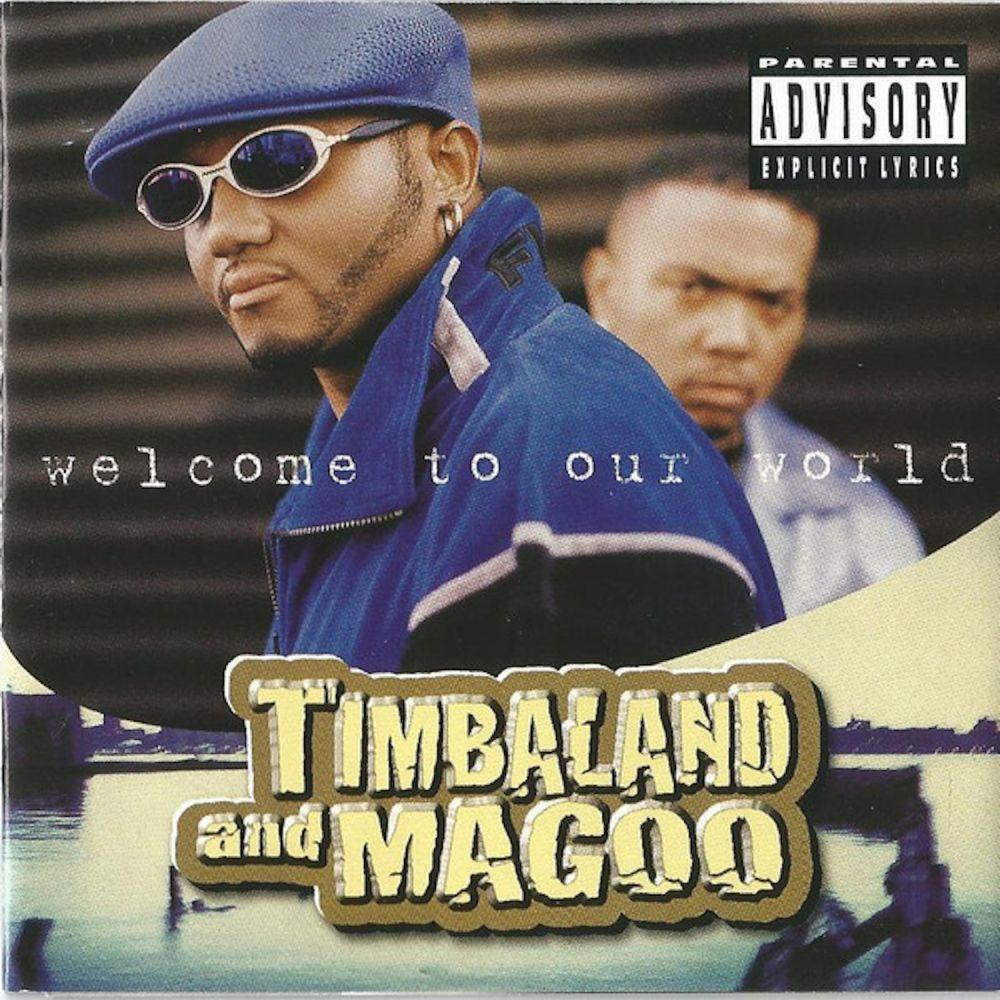 Timbaland und Magoo Albumcover, zwei Männer vor verschwommenem Hintergrund.