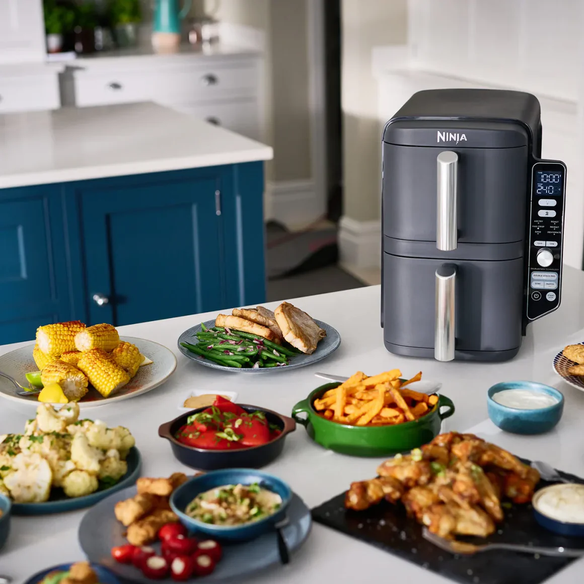 2台セット NINJA Double Stack 9.5 l Airfryer Çift Hazneli XL Fiyat & Özellik