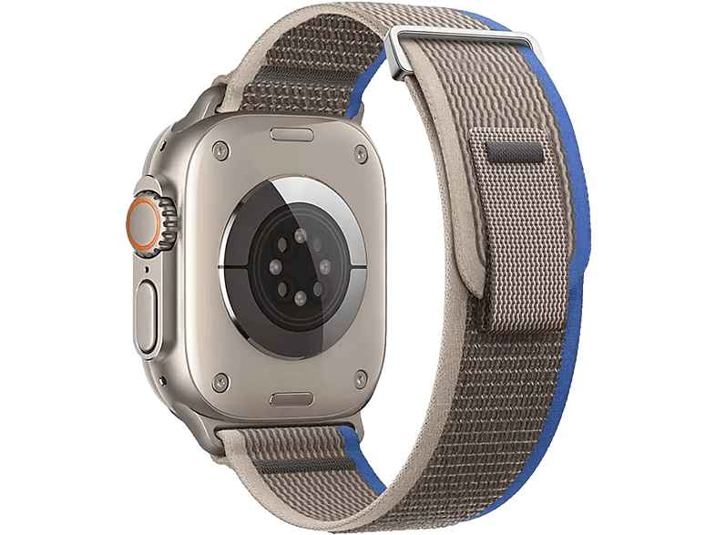 Piili Apple Watch 42-44-45-46-49 mm Urban Active Akıllı Saat Kayışı Gri-Mavi