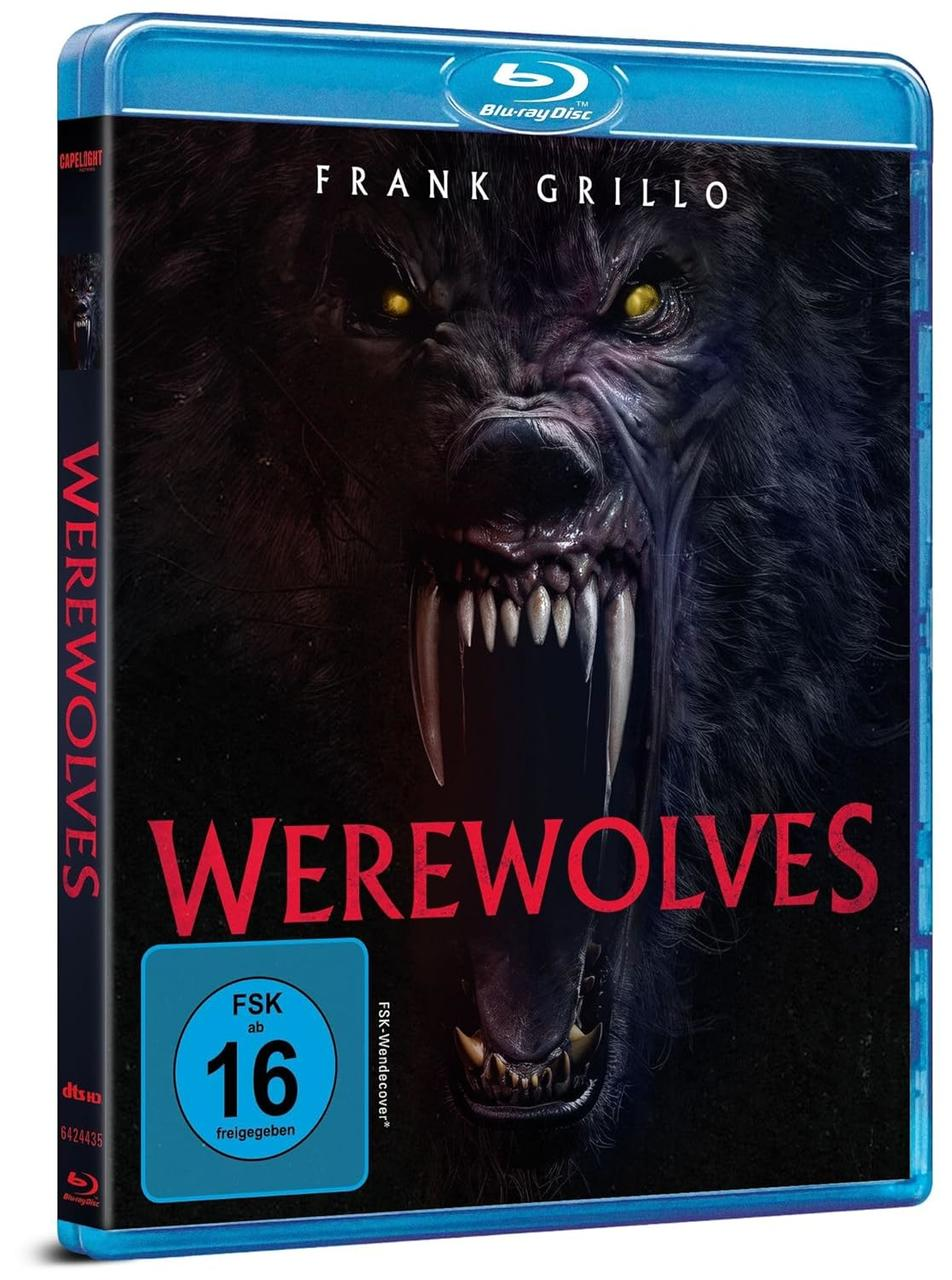 Blu-ray-Cover für Werwölfe mit Werwolf-Bild und einer 16er-Einstufung.