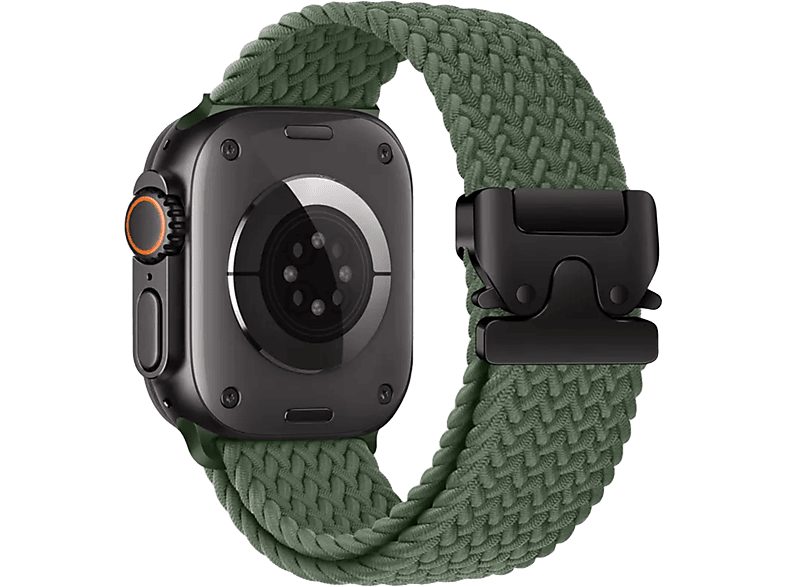 Piili Apple Watch 42-44-45-46-49 mm Weave Akıllı Saat Kayışı Yeşil