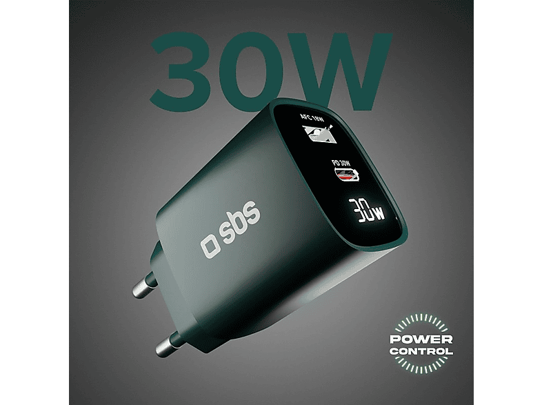 Ładowarka sieciowa SBS GAN 30W Zielony – zdjęcie 2