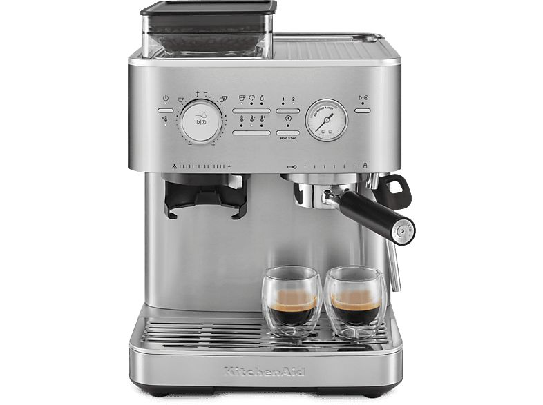 Kitchen Aid 5 KES 6551 ESX Espressomaschine mit Mühle (Stainless Steel, 1500 Watt, 15 bar)