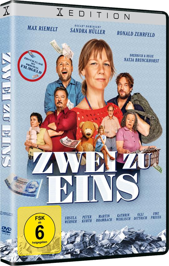 DVD-Hülle mit mehreren Personen. Titel: Zwei zu Eins.