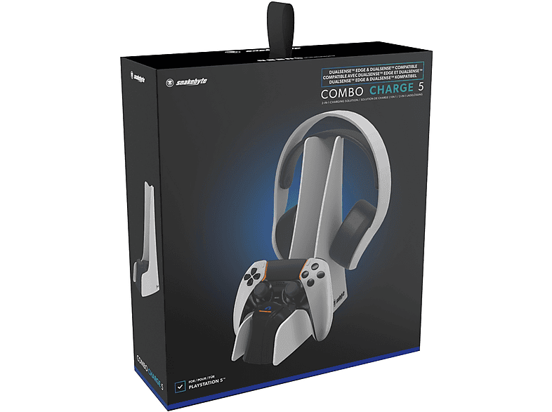Thumbnail - SNAKEBYTE PS5 COMBO CHARGE 5, All-in-One-Lage und Aufbewahrungslösung, Weiß