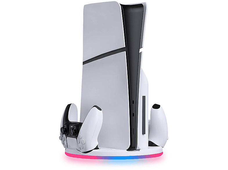 Thumbnail - SNAKEBYTE PS5 CHARGE BASE RGB 5 SLIM, Ladestation für mit Beleuchtung, Weiß