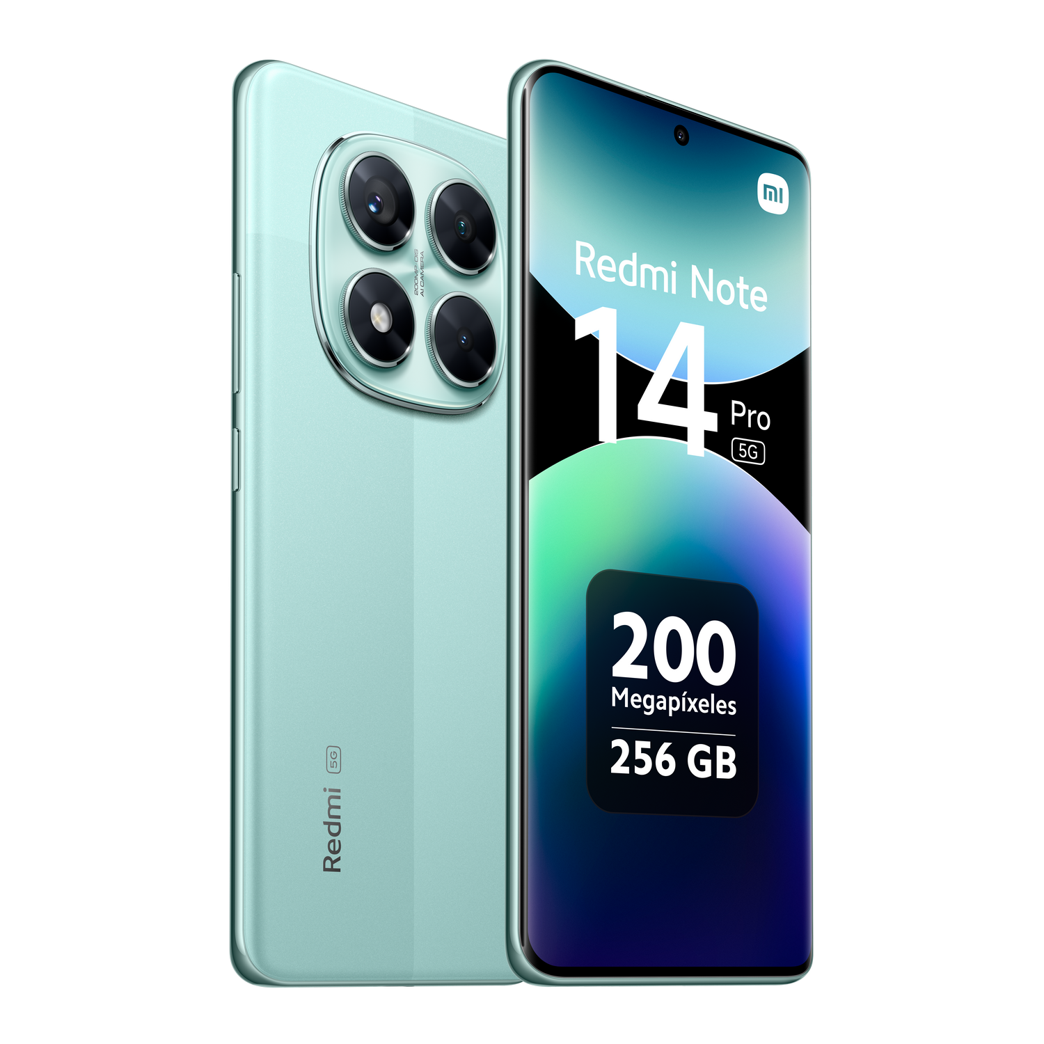 スマートフォン本体 Redmi Note 14 Pro 5G Coral Green 256GB Móvil | Xiaomi Redmi Note 14 Pro 5G, Verde coral, 256 GB, 8 GB RAM