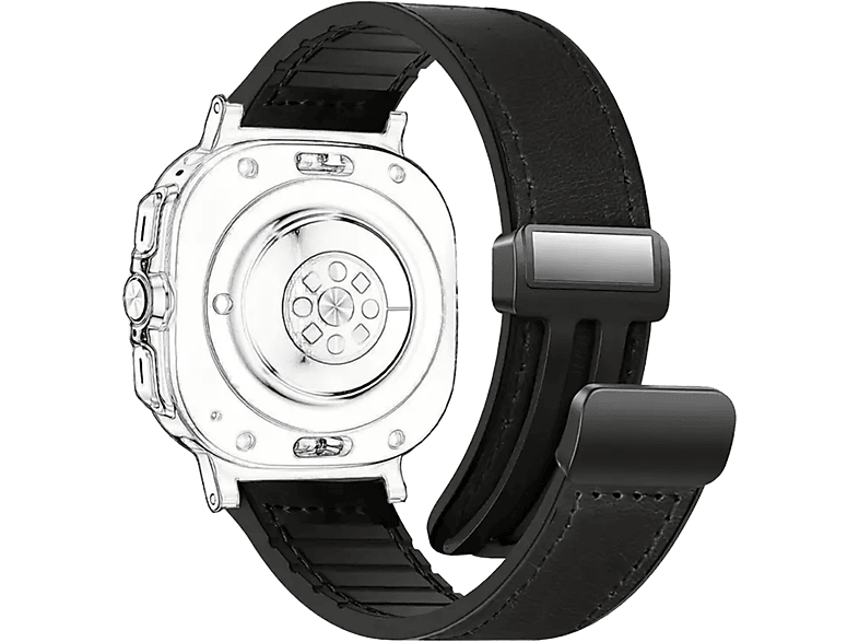 PIILI Apple Watch 42-44-45-46-49 mm Vintage Leather Akıllı Saat Kayışı Siyah