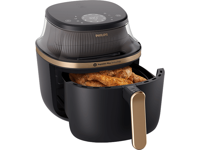 Philips NA332/00 Airfryer 3000 Series, Heißluftfritteuse 6,2 l, 1700 Watt, Schwarz
