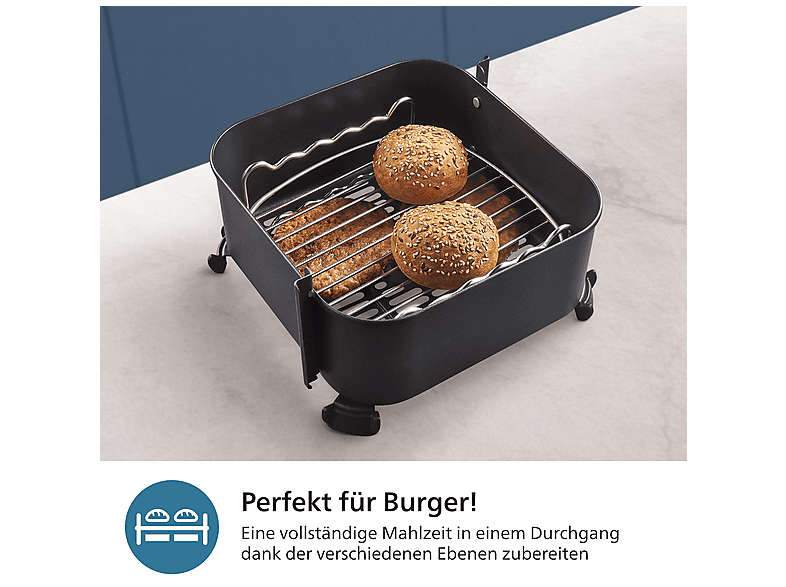 Philips HD9920/00 Airfryer Zubehör Grillrost zum Kochen auf 2 Ebenen — Foto 4 von 5