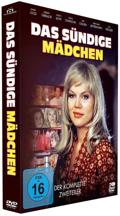 DVD-Box-Set mit dem Titel "Das Sündige Mädchen" mit einem Frauenporträt auf dem Cover.