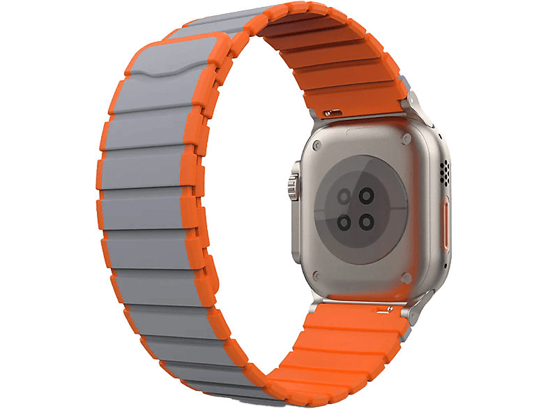 PIILI Apple Watch 42-44-45-46-49 mm Sport Dual Akıllı Saat Kayışı Gri