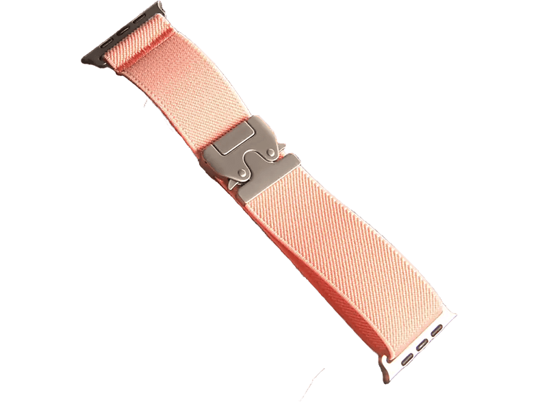 Piili Apple Watch 42-44-45-46-49 mm Steel Mesh Akıllı Saat Kayışı Pembe