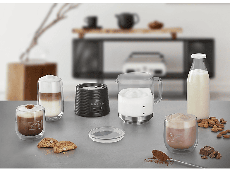 Caso 1661 CappuLatte Glas-Milchaufschäumer (Schwarz, 600 Watt, 400 ml) — Foto 5 von 5