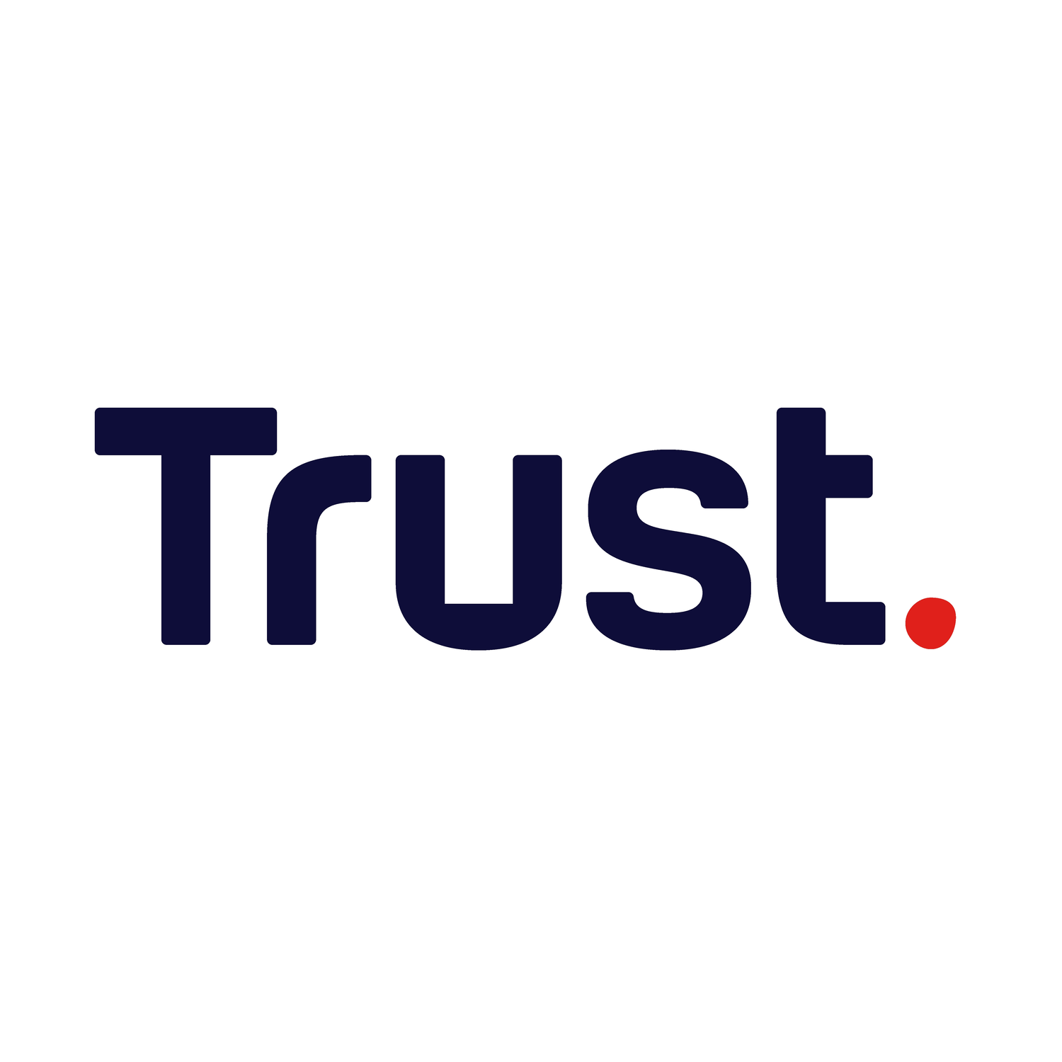 The word 'Trust' in dark blue letters with a red dot after it, on a white background.