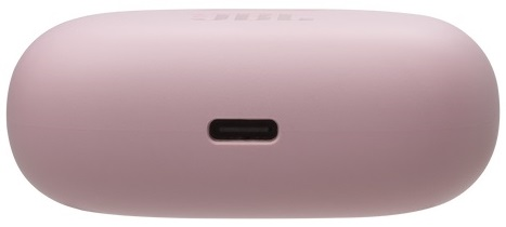 Różowe etui ładujące do słuchawek JBL z portem USB-C.