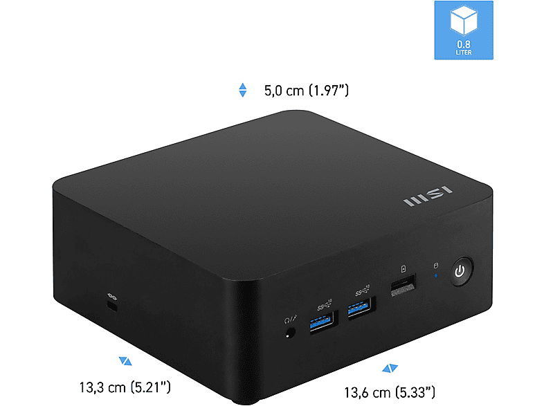 Thumbnail - MSI CUBI NUC 1MG-211DE - Intel® Core™ 7 150U 16 GB 512 UHD Graphics Windows 11