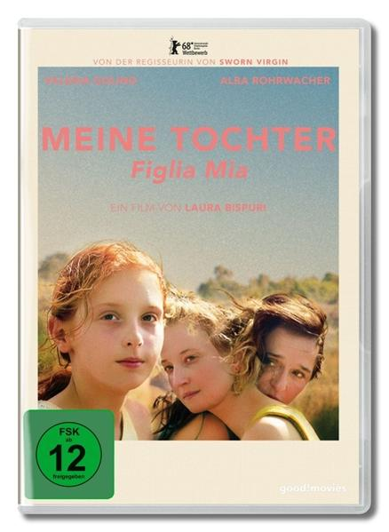 DVD-Cover, Film 'Meine Tochter', drei Gesichter, deutscher Text, FSK 12, good!movies Logo.