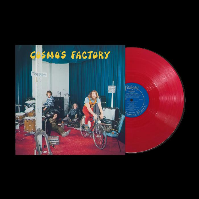 Albumhoes: Cosmo's Factory. Rode vinylplaat.