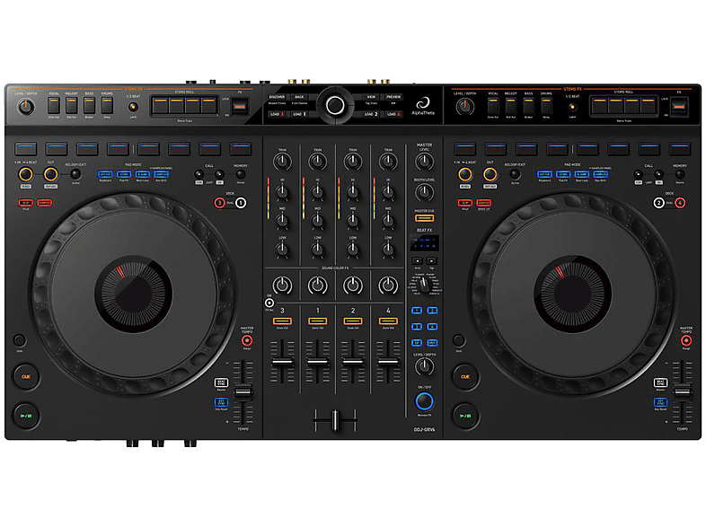 PIONEER DJ AlphaTheta DDJ-GRV6 4-Kanal-Performance DJ-Controller, Schwarz — Foto 4 von 5