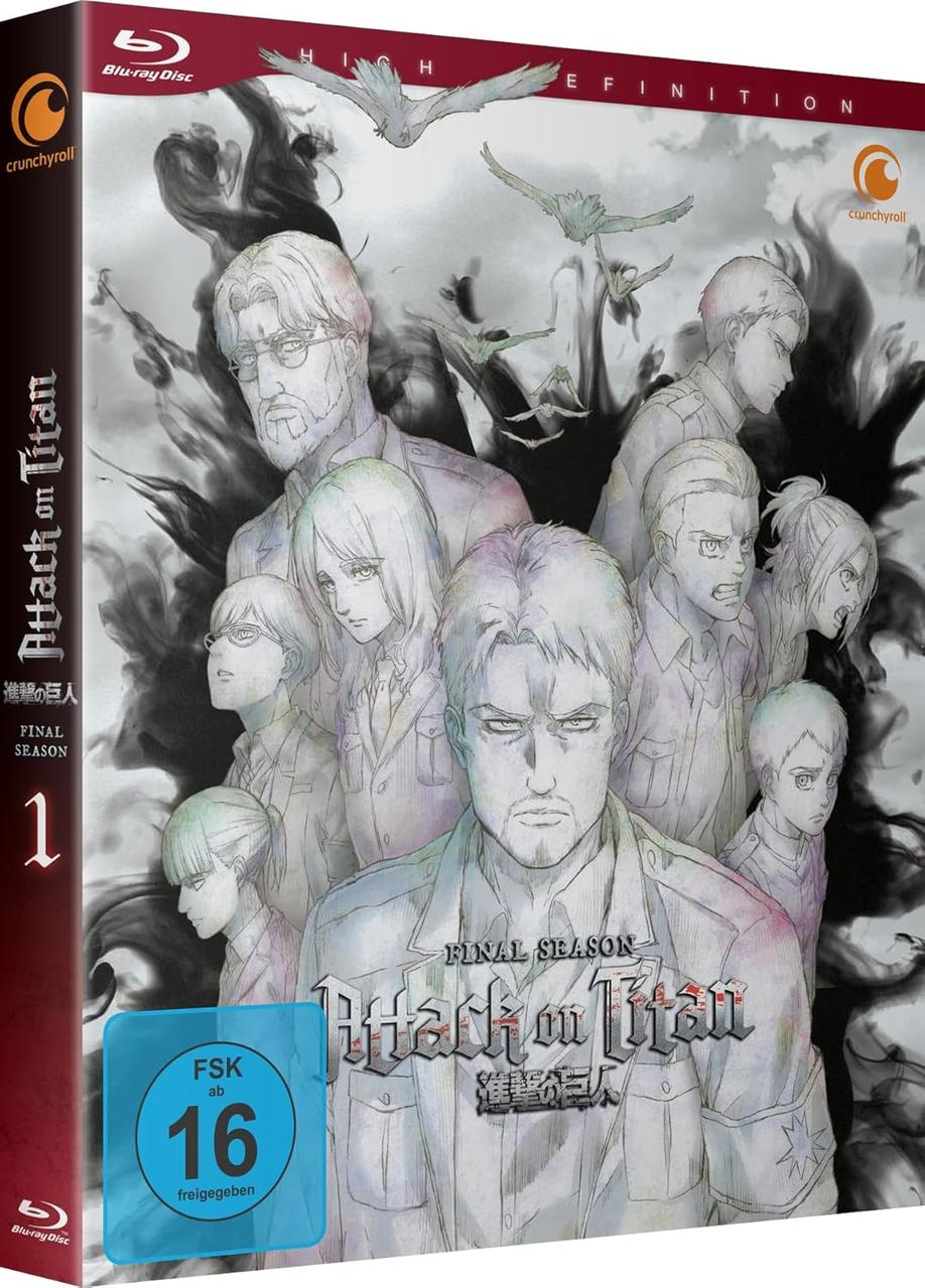 Anime Blu-ray Boxset mit Charakterkunst und japanischem Text.