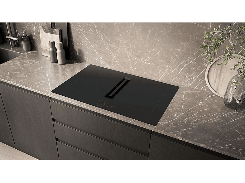 SIEMENS ED811HQ26E, Induktionskochfeld mit Dunstabzug (802 mm breit, 522 tief)