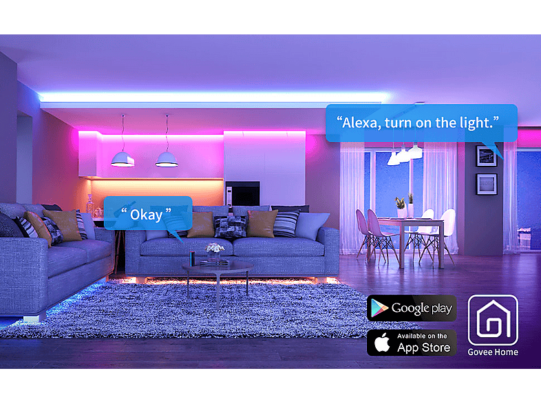 Govee RGB LED Strip Lights - 2x5M; Intelligente LED-Leuchtbänder — Foto 5 von 5