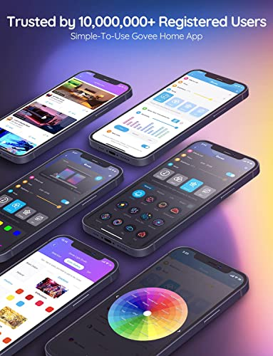 Mehrere Smartphones zeigen verschiedene App-Bildschirme. Text: Vertraut von über 10.000.000 Benutzern.