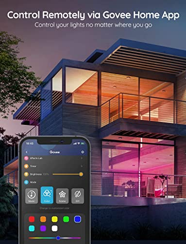 Ein Smartphone zeigt die Govee Home App zur Steuerung von intelligenten Lichtern.