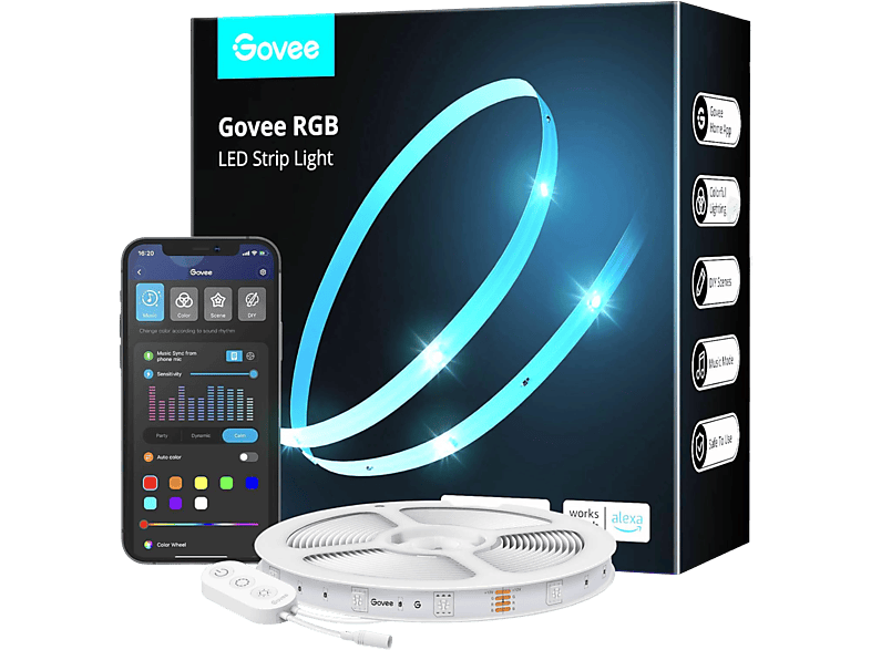 Govee RGB LED Strip Lights - 5M; Intelligente LED-Leuchtbänder