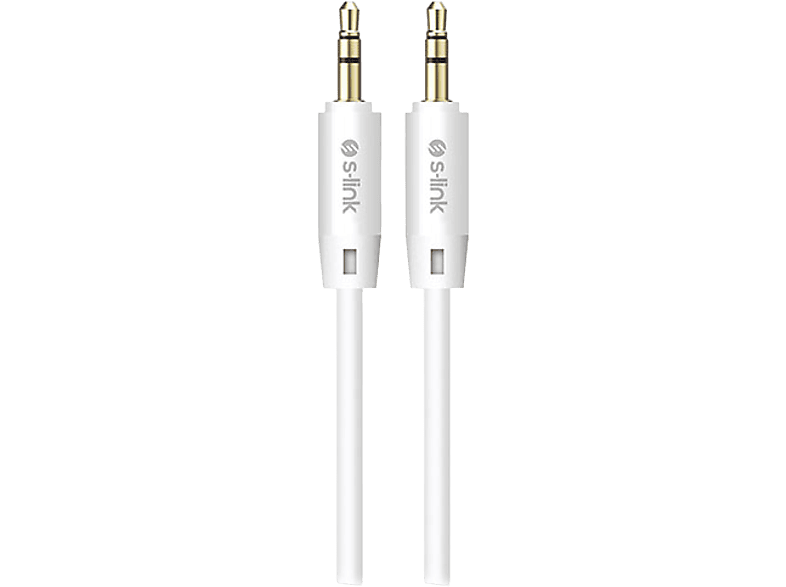 S-LINK 1m 3.5mm Stereo Ses Kablosu Beyaz