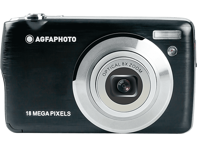 AgfaPhoto Realishot DC8200BK Digitalkamera, 8x optical Zoom, Full HD Video, 18 MP Foto, 2.7 Zoll LCD, Schwarz