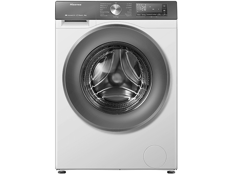Hisense Wf3S8043Bw7 Lavatrice, Caricamento frontale, 8 kg, 51 cm, Classe A