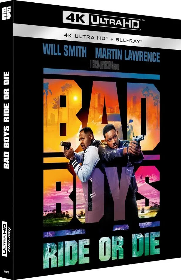 DVD cover of "Bad Boys: Ride or Die" with Will Smith and Martin Lawrence holding guns.