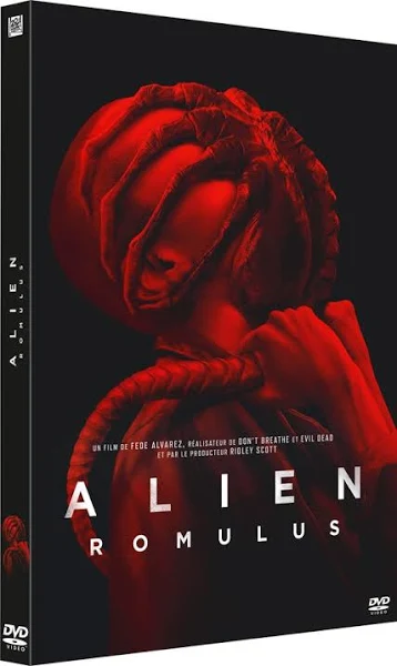 DVD cover: alien head. Title: Alien Romulus.