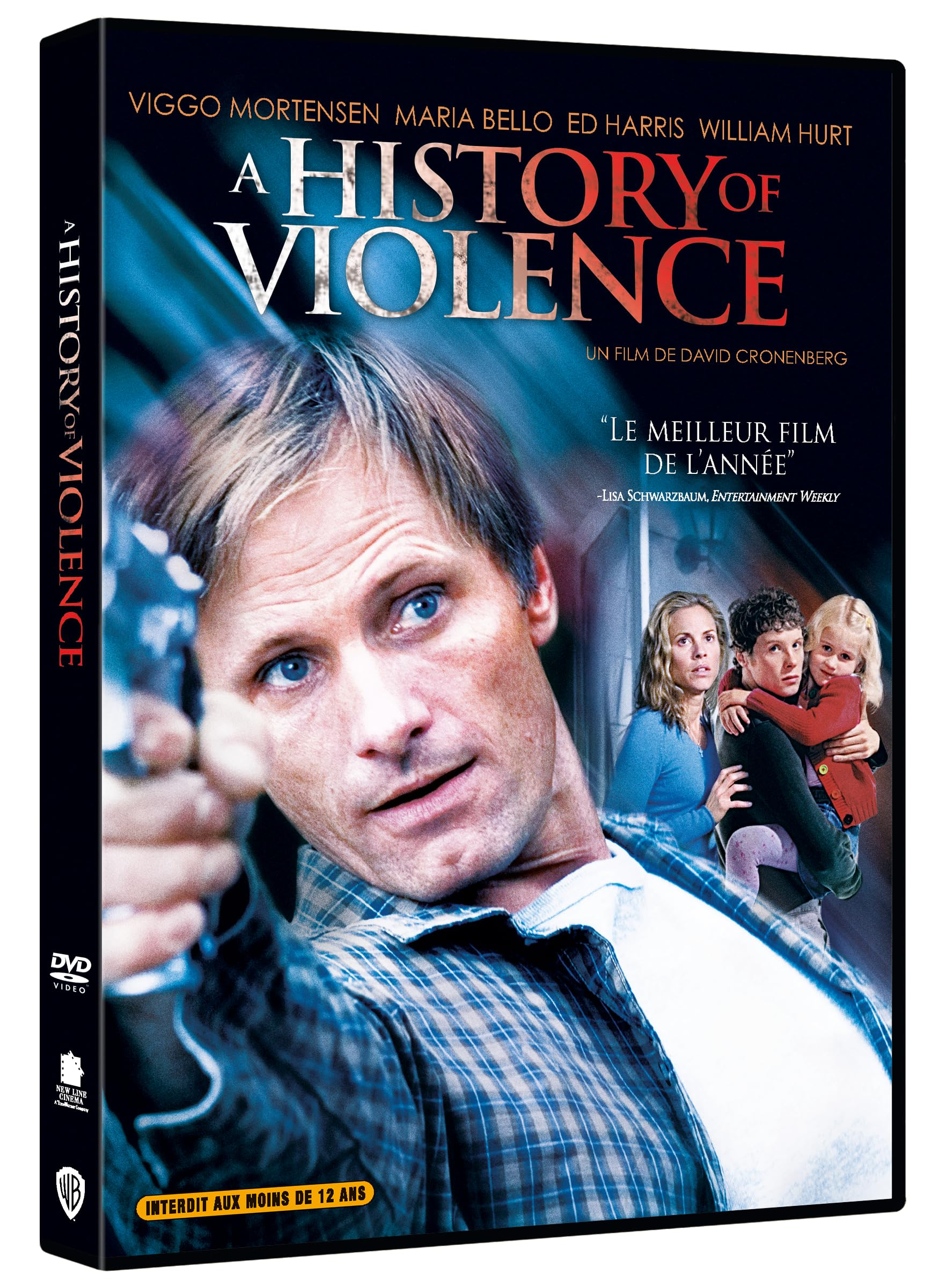 DVD-hoes, A History of Violence, met Viggo Mortensen en een pistool.