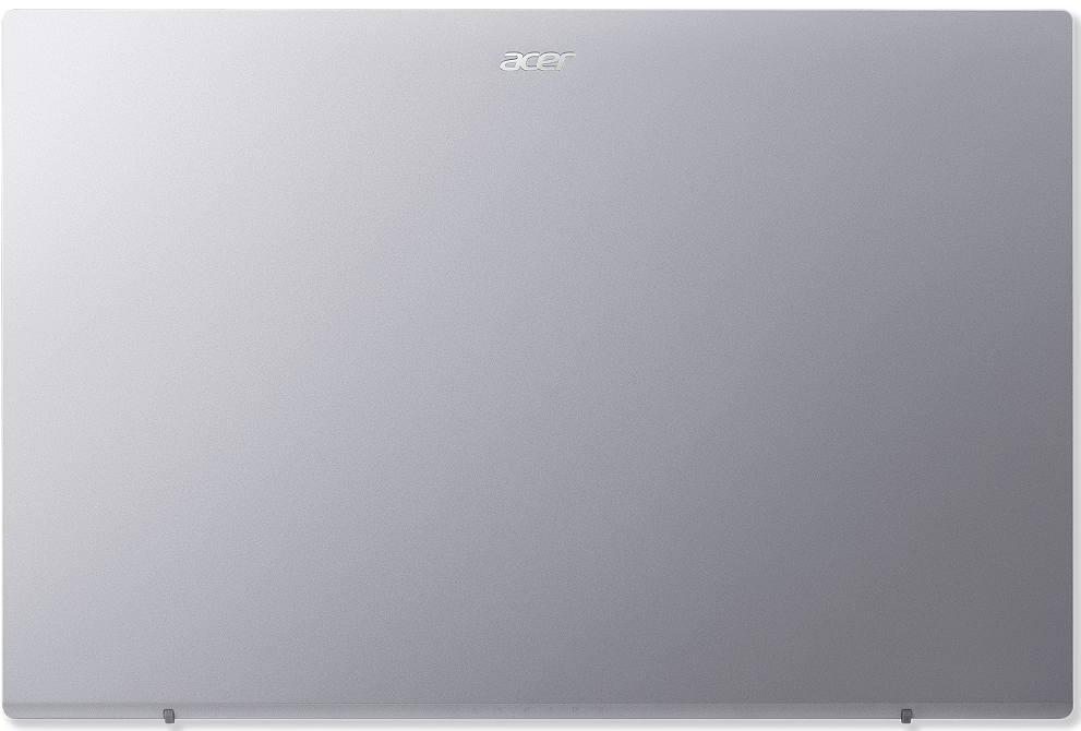 Egy ezüst laptop, tetején az Acer logóval.