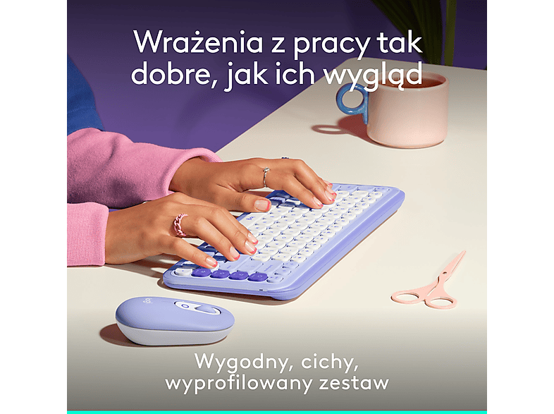 Logitech POP Icon Combo Fioletowy – zdjęcie 2