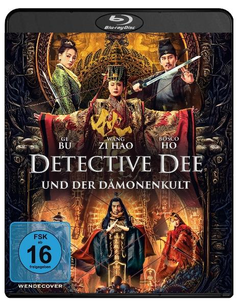 Detective Dee DVD-Cover, mit mehreren Charakteren in traditioneller chinesischer Kleidung.