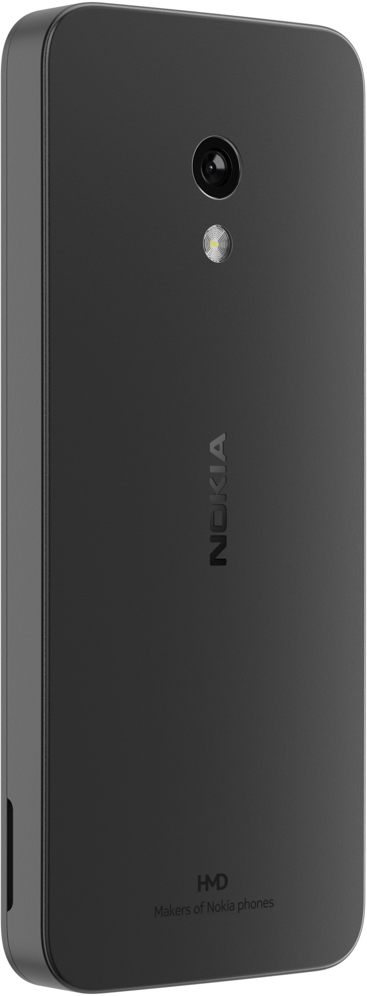 Czarny smartfon Nokia, widok z tyłu, z aparatem i logo Nokia.