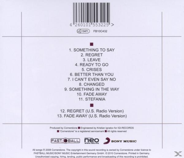 Cornerstone - Head Over Heels  - (CD)