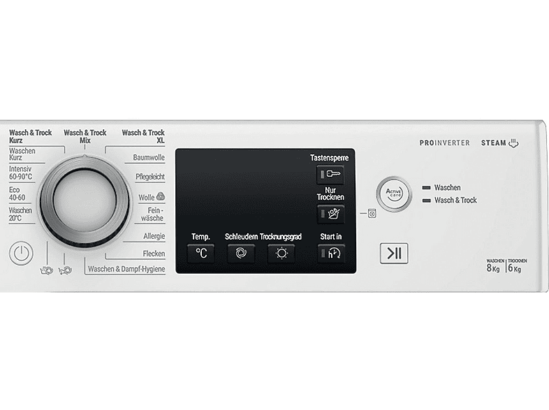 BAUKNECHT WATK Sense 86S 41 C Waschtrockner (8 kg / 6 kg, 1351 U/Min.)