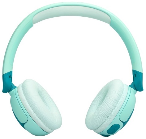 Miętowo-zielone i turkusowe słuchawki JBL.