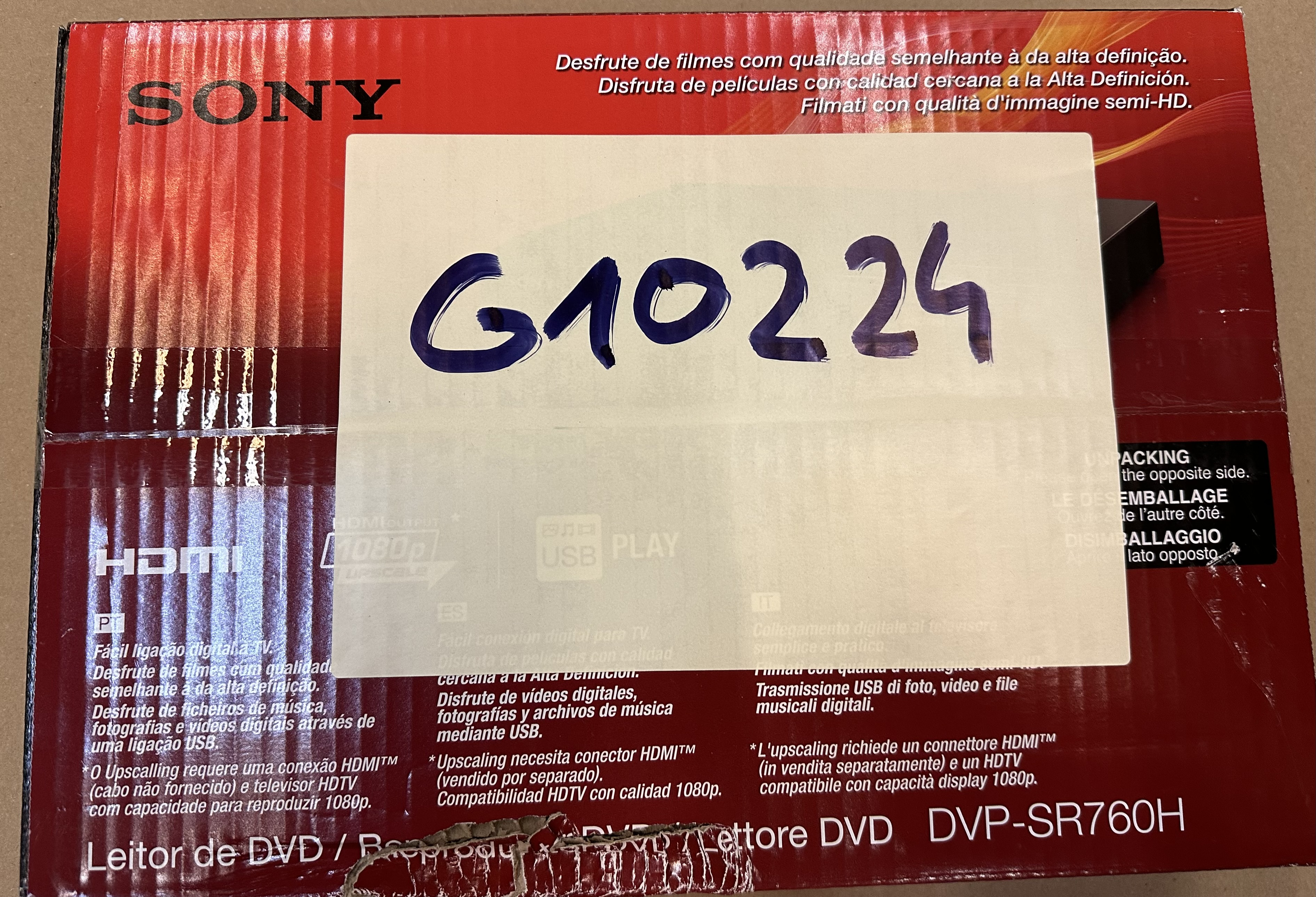 OUTLET - Odtwarzacz DVD SONY DVP-SR760H