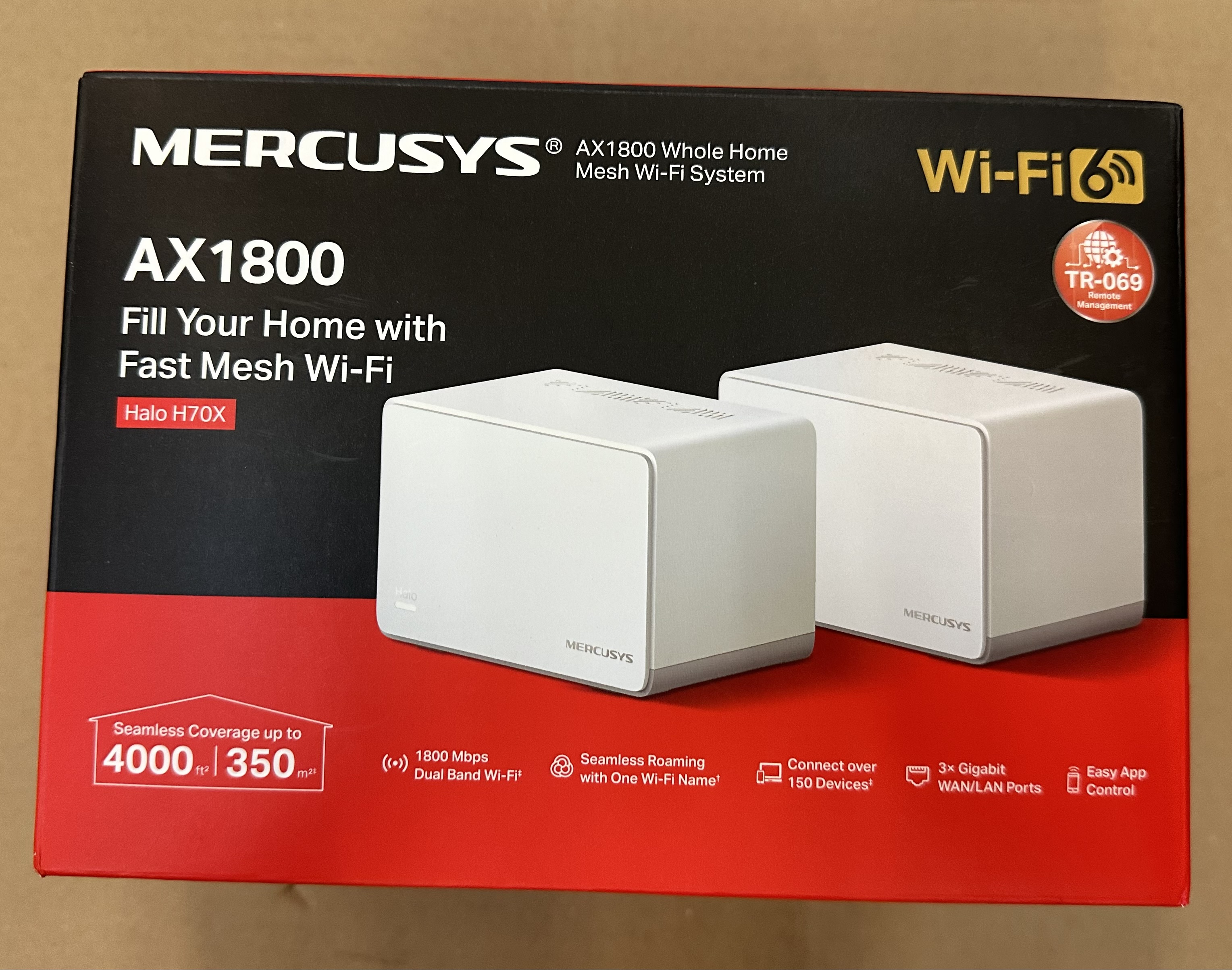 OUTLET - Domowy system Wi-Fi Mesh MERCUSYS Halo H70X Wi-Fi 6 AX1800 (2-pak)