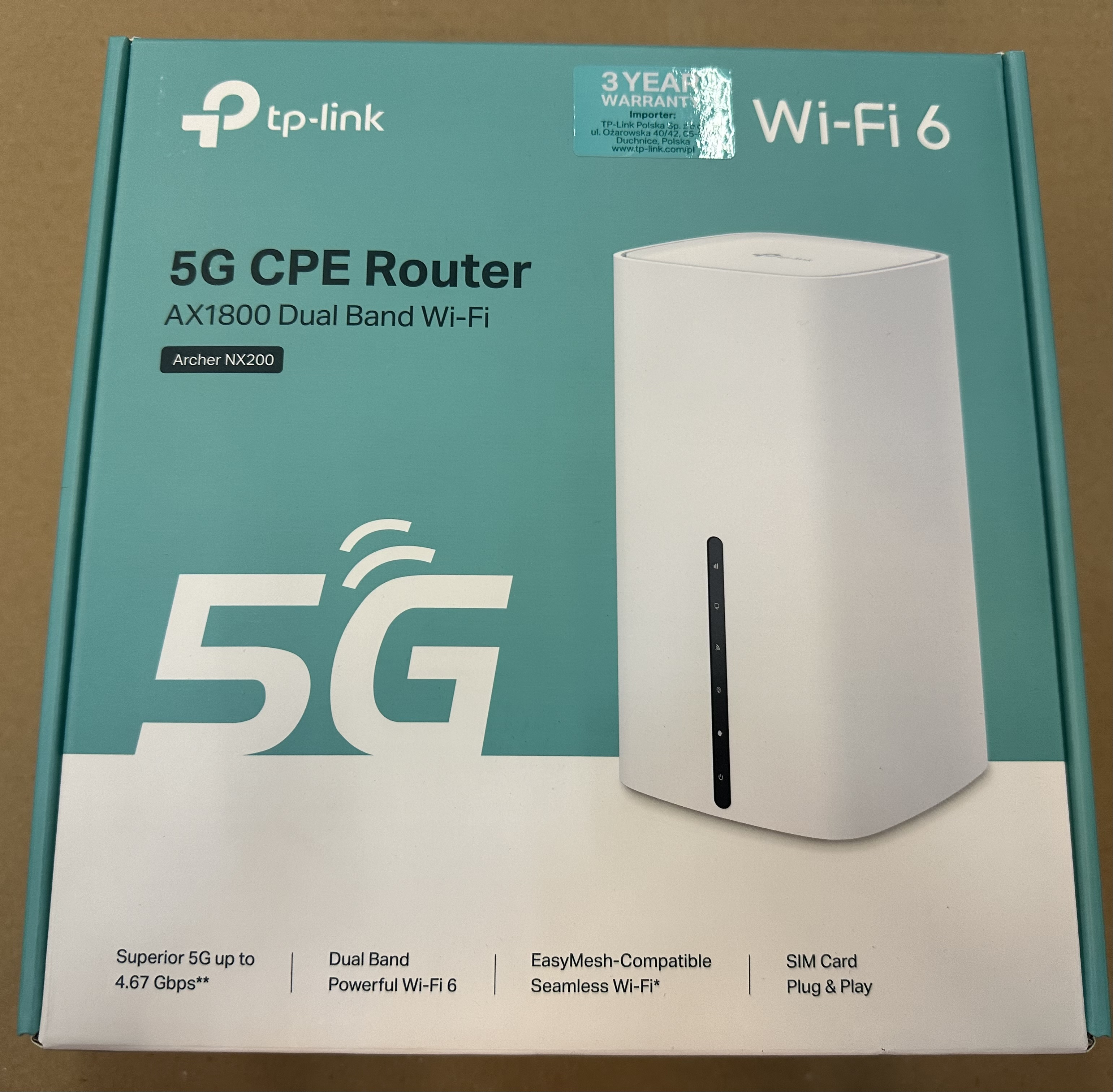 OUTLET - Router TP-LINK Archer NX200 5G Wi-Fi 6 AX1800