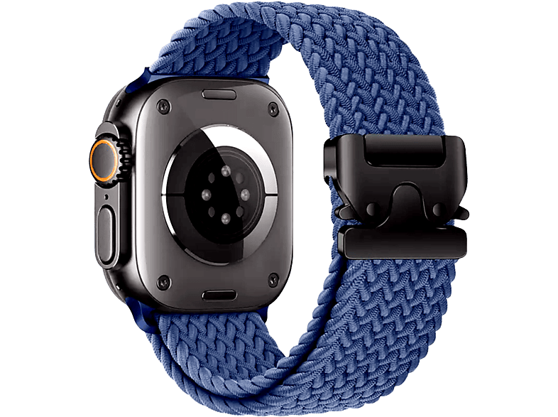 Piili Apple Watch 42-44-45-46-49 mm Weave Akıllı Saat Kayışı Lacivert